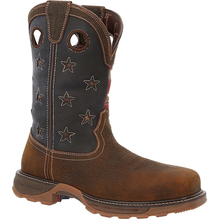 Durango Maverick XP, Men's 11 in Composite Toe Western Work Boot, Bark Brown Vintage Flag, 10.5, W, DDB0366 DDB0366